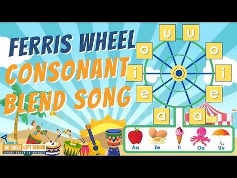 (93) FERRIS WHEEL CONSONANT BLEND SONG I KINDERGARTEN I BEGINNING READING (Sing, Spell, Write, Read) - YouTube Consonant Blends, Beginning Reading, Blessed Day, Reading Writing, Phonics, Ferris Wheel, Kindergarten, Singing, Wheel