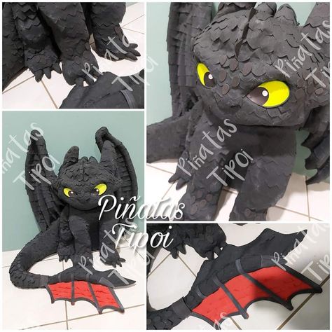 Piñata Chimuelo, como entrenar a tu dragón  #piñatasTipoi, #chimuelo, #dragon Model Airplanes, Diy Birthday, Halloween Wreath, Party Themes, Halloween, Birthday