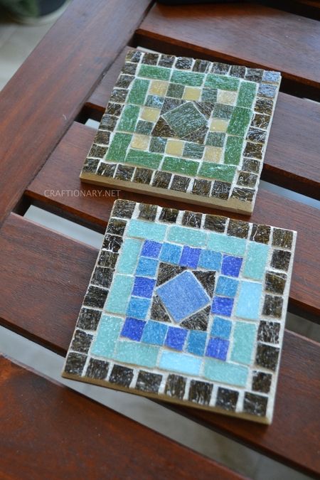 Mosaic Coasters - A Cool DIY Project - Craftionary Pebble Art Ideas, Diy Mosaic Projects, Mosaics For Kids, Mosaic Coasters, Grey And Rose, Coaster Projects, Class Art Projects, Geometric Mosaic, Pebble Art Family