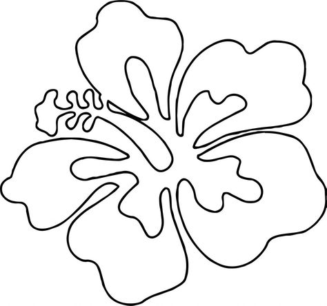 Luau Flower Template 8DB Hawaii Flower Painting Easy, Hawaiian Flower Stencil, Template Flower Design, Hawaiin Flowers Drawings, Hibiscus Flower Stencil, Hawaiian Flower Drawing Easy, Tropical Flowers Drawing Step By Step, Habisquis Flower Drawing Easy, Hawian Flowers Drawings