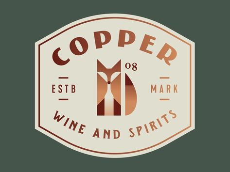 Brown Branding, Branded Merch, Copper Logo, Green Branding, Wine Logo, Coffee Label, Inspiration Logo Design, Logo Process, Love Logo