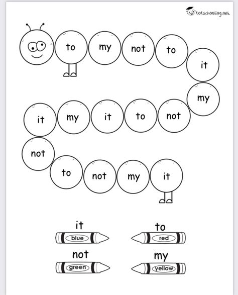 Hfw Activities Kindergarten, Worksheet Nursery English, Nursery Work Sheet English, English Worksheet For Nursery Class, Hfw Activities, Worksheet Nursery, Eng Worksheet For Nursery, Sight Word We Worksheet, Phonics Reading Passages