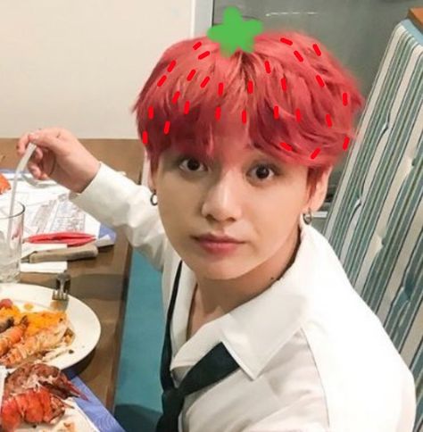 Taehyung Strawberry, Jungkook Carrot, Jungkook Strawberry, Kpop Strawberry Icon, Taehyung Eating Strawberry, Jungkook Cherry, Kpop Multistan, Jungkook Icon, Jungkook Selca