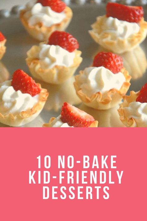 10 No-Bake Delicious Desserts Kids Can Actually Make Themselves #kidfriendly #dessert #nobake Desserts Kids Love, Kid Friendly Desserts Fun Easy Recipes, Kid Friendly Desserts Easy, Preschool Cooking Activities No Bake, Desserts Kids Can Make, Kid Friendly Brunch, Preschool Cooking Activities, Easy Dessert Recipes For Kids, Kid Friendly Desserts