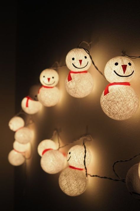 Fairy Lights Party, Garden Spa, Cotton Ball String Lights, Cotton Ball Lights, Lights Party, Easy Holidays Crafts, Weihnachten Diy, Christmas Themes Decorations, Diy Paper Crafts Decoration