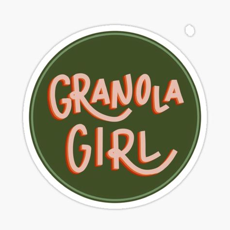 "Granola Girl" Sticker for Sale by madebymadalyn | Redbubble Sticker Ideas, Granola Girl, Girl Stickers, Granola, Top Artists, Science Poster, Sticker Design, Stranger Things Fanart, Sell Your Art