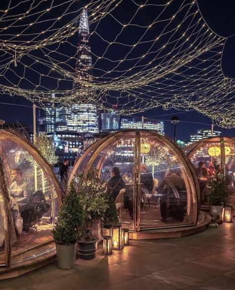 Coppa Club London, Bubble Tent Ideas, Switzerland Lauterbrunnen, Roof Top Gardens, Places To Go In London, Coppa Club, Dana Villas, Green Roof House, Spain Marbella