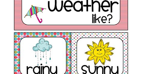 Weather chart bright_merged.pdf Preschool Weather Chart, Letter W Activities, Free Printable Card Templates, June Art, Preschool Charts, Preschool Weather, Snowmen Activities, Weather Chart, Classroom Charts