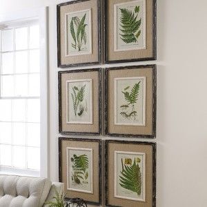 Entryway Gallery Wall, Hall Entrada, Fern Prints, Framed Botanical Prints, Framed Wall Art Sets, Antique Farmhouse, Farmhouse Style Decorating, Botanical Wall Art, Frame Wall Decor