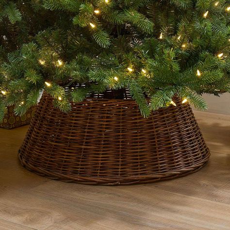 Willow Christmas Tree, Christmas Tree Stand Cover, Christmas Tree Ring, Christmas Stairs Decorations, Christmas Stairs, Snowy Christmas Tree, Tree Collar, Tree Base, Tree Ring