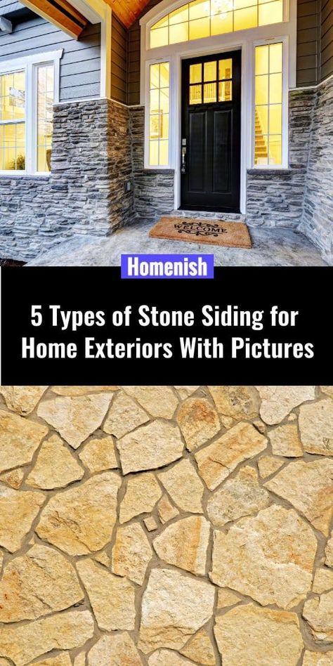 There is something truly authentic about stone houses that most of us love so much. So what better way to create the same look by adding a beautiful stone effect to your home’s exterior? The innovation in both natural and faux stone has come a long way to transform a home’s exterior from the ordinary into extraordinary Adding Stone To Exterior Houses, Yellow Stone House, Faux Stone Panels Exterior, Rock House Exterior, Stone Veneer Exterior Houses, Stone Panels Exterior, Stone Siding Exterior, Stone Veneer Exterior, Natural Stone Cladding