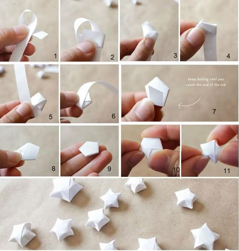 Origami Stella, Origami Star, Origami Patterns, Instruções Origami, Origami Instructions, Navidad Diy, Origami Stars, Kraf Diy, Origami Crafts Diy