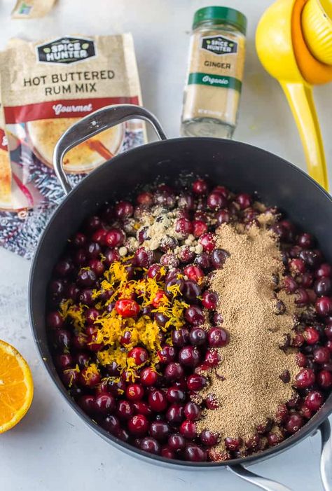 Like the winter favorite drink, this hot buttered rum cranberry sauce is full of warm spices, butter flavor, and a dash of rum. Creative Christmas Appetizers, Hot Buttered Rum Mix, Cherry Bourbon, Buttered Rum, Classic Thanksgiving, Cherry Brandy, Vanilla Sauce, Cranberry Sauce Recipe, Hot Buttered Rum