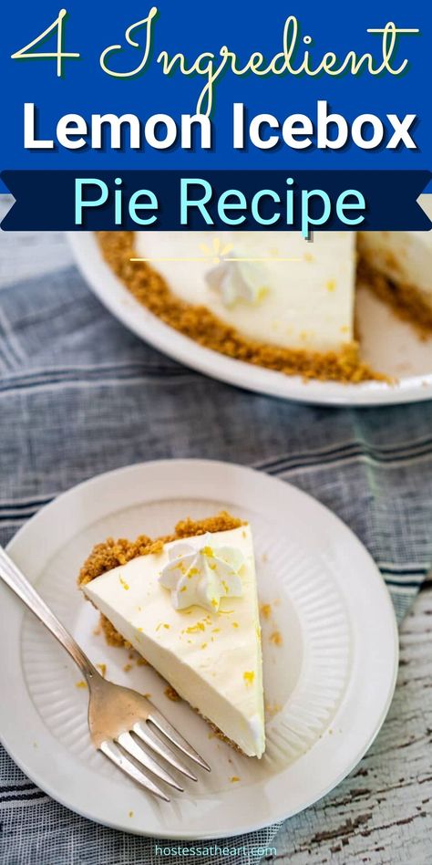 Lemon Icebox Pie With Cream Cheese, Easy Lemon Pie 3 Ingredients, Lemon Aid Pie, Icebox Pies, Easy Lemon Pie, Lemon Sweets, Recipe Using Lemons, Lemon Icebox Pie, Lemonade Pie