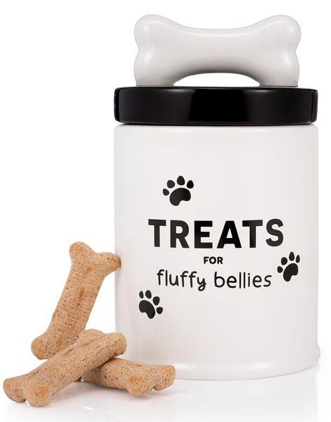 Mop Dog, Dog Treat Container, Paw Print Decal, Pet Food Storage Container, Modern Apartment Decor, Cookie Storage, Airtight Storage, Small Kittens, Dog Treat Jar