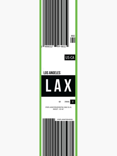 "LAX, Los Angeles travel design featuring airline baggage ticket" Sticker by JoeMangle | Redbubble Air Ticket Design, Airplane Ticket Design, Travel Ticket Design, Flight Ticket Design, Airport Branding, Airport Ticket, Airline Design, Airline Branding, Airport Tickets