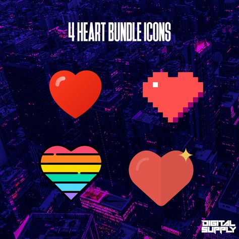 4 heart bundle Icons perfect for creating flyers, business cards, social media posts, decorations, t-shirts, merchandise and even more! Your source for digital downloads only!  No physical product will be shipped! Your digital file will be available once payment is confirmed. Son Love, Great Pictures, Social Media Posts, Digital Download Etsy, Social Media Post, Stuff To Do, Drawing And Illustration, Digital Files, Business Cards