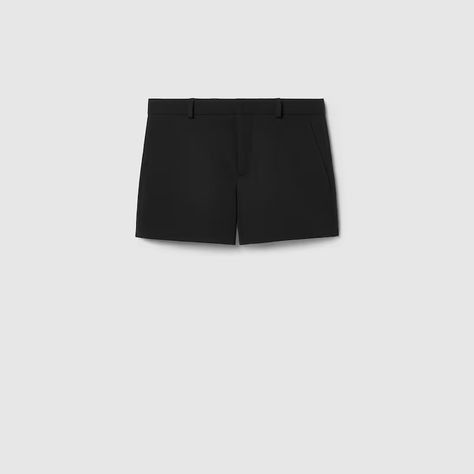 Shop the Wool shorts in black at GUCCI.COM. Enjoy Free Shipping and Complimentary Gift Wrapping. Gucci Shorts, Wool Shorts, Gucci Store, Airport Fashion, Airport Style, Black Wool, Body Measurements, Short Pants, Fashion Inspo Outfits