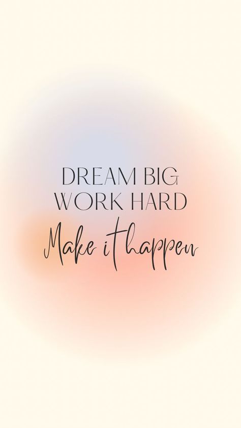 Follow Your Goals Wallpaper, Quotes About Dreams And Goals Aesthetic, Positive Qoute Motivation Study, Online Work Quotes, Dream Big Work Hard Wallpaper, Hard Work Wallpaper Aesthetic, Follow Dreams Quotes, Hard Work Affirmations, Follow Your Dreams Quotes Inspiration