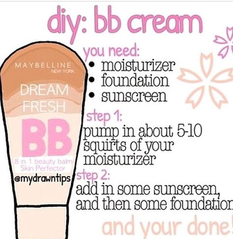 DIY BB CREAM Homemade Bb Cream, Diy Bb Cream Natural, Diy Bb Cream, Cat Eyeliner Stencil, Maybelline Bb Cream, Diy Facial Cleanser, Diy Makeup Recipe, Makeup Recipes, Eyeliner Stencil