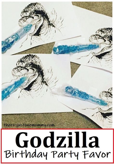 party favor for kids Godzilla party #Godzilla #kidsparty #kidspartyideas #birthdayparties Godzilla Party Ideas, 1998 Godzilla, Eminem Godzilla, Godzilla Cake, Funny Godzilla, Space Godzilla, Burning Godzilla, Godzilla Party, Mecha Godzilla