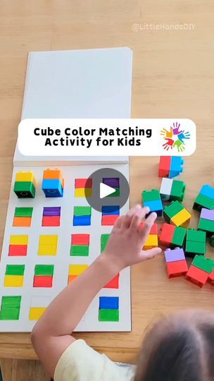 4K views · 76 reactions | Cube Color Matching Activity for Kids   This is a fun activity for little hands to help improve problem solving, fine motor skills, critical thinking, and matching colors. Ages 3 and up.  #littlehandsdiy #diyforkids #craftsforkids #diy #activitiesforkids #smartkids #colormatching #numbermatching #matchingactivity #colorcubeactivity #ColorMatching | Little Hands DIY | ZaharVips · Sun Shower Problem Solving Preschool, Brain Development Activities, Cognitive Activities, Number Activities, Development Activities, Matching Activity, Preschool Games, Brain Games, Brain Development