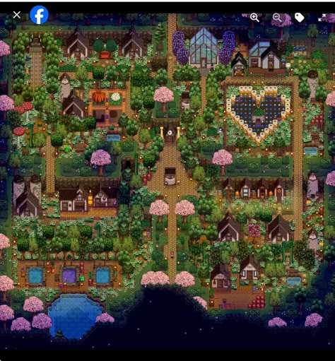 Four Corners Farm, Stardew Valley Journal, Farm Layout Ideas, Stardew Layout, Stardew Valley Farm Layout, Stardew Farm, Stardew Farms, Stardew Valley Mods, Stardew Valley Ideas