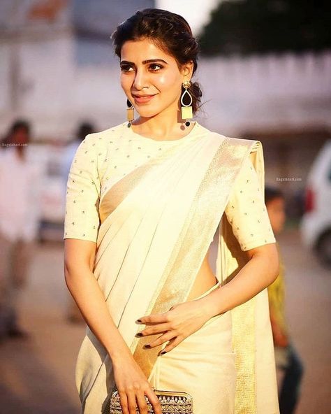 Samantha Akkineni, Saree Blouse Styles, Western Dresses For Women, Simple Saree Designs, Sari Blouse Designs, Saree Designs Party Wear, Saree Blouse Designs Latest, Stylish Blouse Design, Trendy Fashion Tops