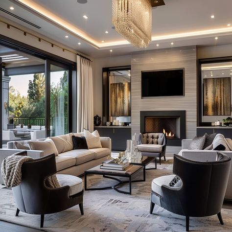 Grand Living Room Ideas, Conversation Room Ideas Modern, Foyer Styling, Transitional Modern Living Room, Glam Living Rooms, Modern Foyer Design, Foyer Design Ideas, Foyer Designs, Dnevni Boravak