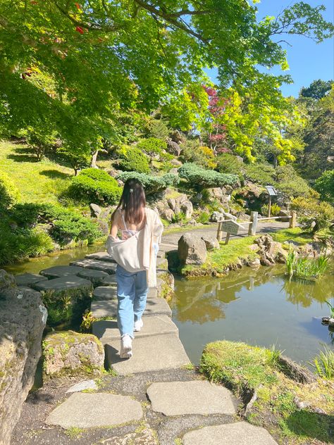 in the sf japanese garden #bayarea #sf #sanfran # outdoor #plants #nature #gardening #garden #aesthetic #outfits Japanese Tea Garden Photoshoot, Japanese Garden Photoshoot Ideas, Garden Pictures Poses Aesthetic, Outdoor Garden Photoshoot Ideas, Garden Pic Ideas, Japanese Garden Photoshoot, Garden Instagram Pictures, Asian Garden Japanese Style, Japanese Garden Aesthetic