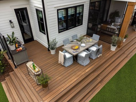 Deck Ideas For Small Backyards, Hgtv Smart Home 2022, Grill Deck, Ideas For Small Backyards, Backyard Deck Ideas, Small Backyards, Trex Deck, Deck Designs Backyard, Deck Projects