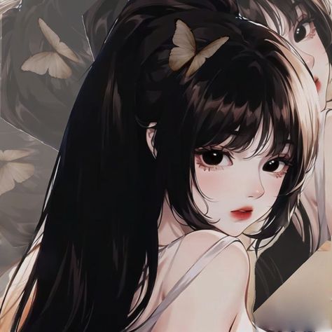 Black Hair Green Eyes Girl, Black Hair Japanese, Oh Hell Nah, I Will Survive, Anime Long Hair, Brown Eyes Black Hair, Girl With Green Eyes, Straight Black Hair, Black Hair Blue Eyes