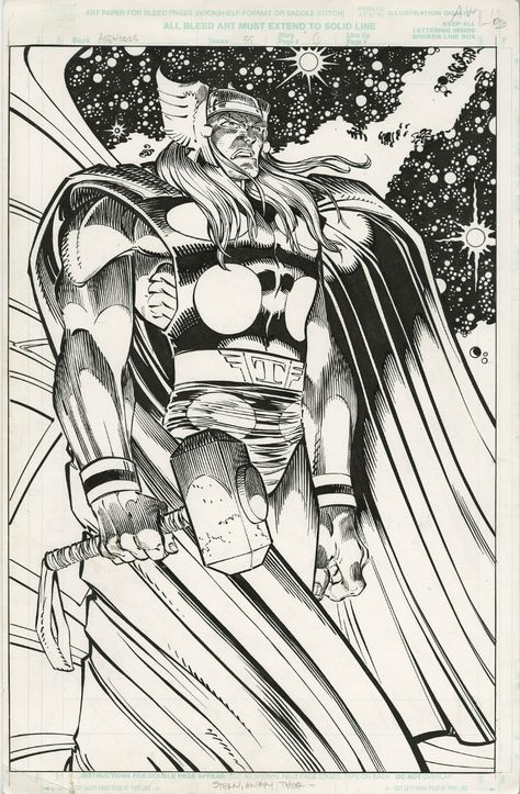 Thor Comic Art, West Coast Avengers, Thor Art, John Romita Jr, Thor Comic, Black And White Comics, The Mighty Thor, Jr Art, Marvel Thor