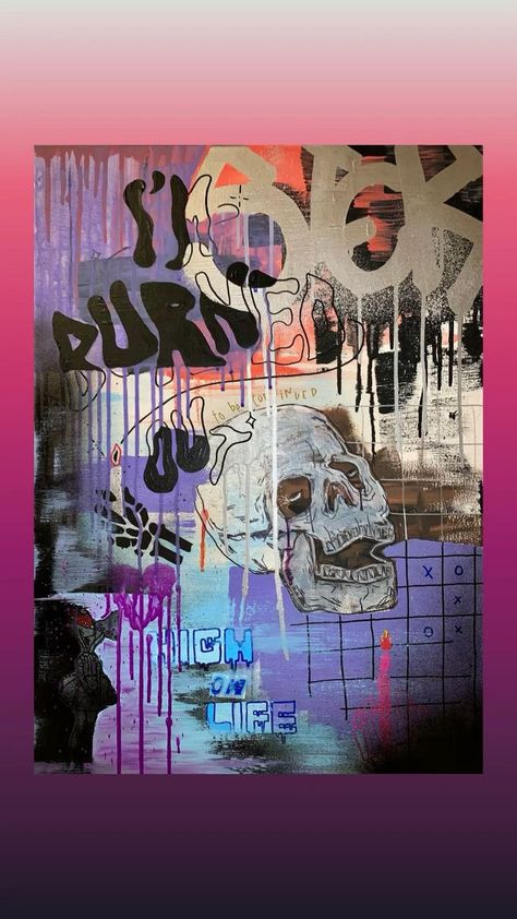 Stencil Street Art, Graffiti Canvas Art, Art Alevel, Graffiti Canvas, Posca Marker, Mixed Media Art Canvas, Pop Art Canvas, Graffiti Painting, Grunge Art