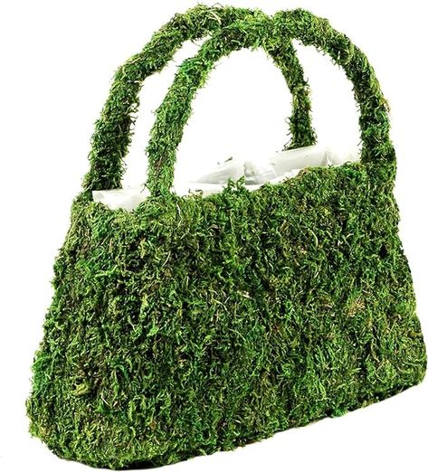 Amazon.com: SuperMoss (55502 Beaumont Purse, Fresh Green, Medium : Arts, Crafts & Sewing Moss Purse, Bouquet Succulent, Medium Purse, Planters Garden, Moss Covered, Country Theme Wedding, Candle Types, Flower Centerpiece, Wreath Making Supplies