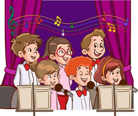 Choir Cartoon, Singing Clipart, The Santa Clause 2, Orchestra Concert, Choir Singing, Orchestra Concerts, Kids Singing, Sports Meet, Church Choir