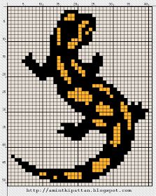 Salamander Cross Stitch, Graph Crochet, Diy Perler Bead Crafts, Pixel Crochet, Tapestry Crochet Patterns, Seed Bead Patterns, Leopard Gecko, Pixel Pattern, 수채화 그림