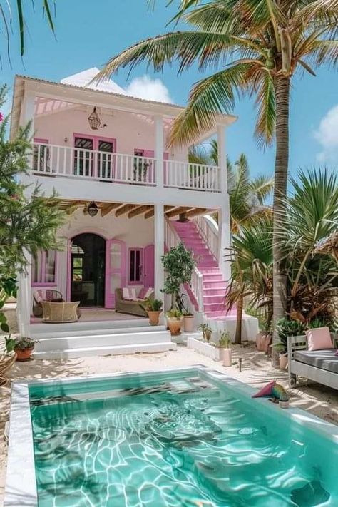 Barbie Beach House, Deco Surf, Barbie Beach, House Vibes, Dream Life House, Dream Summer, I Love Summer, Dream Beach Houses, تصميم للمنزل العصري