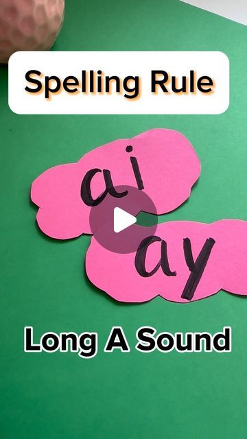 Long Vowel Rules, Long A Sound Activities, Long Sounds Of Vowels, Vowels Craft, Long Vowel Sounds Activities, Long Vowel Activities, Vowel Teams Poster, Long A Sound, Long A Vowel