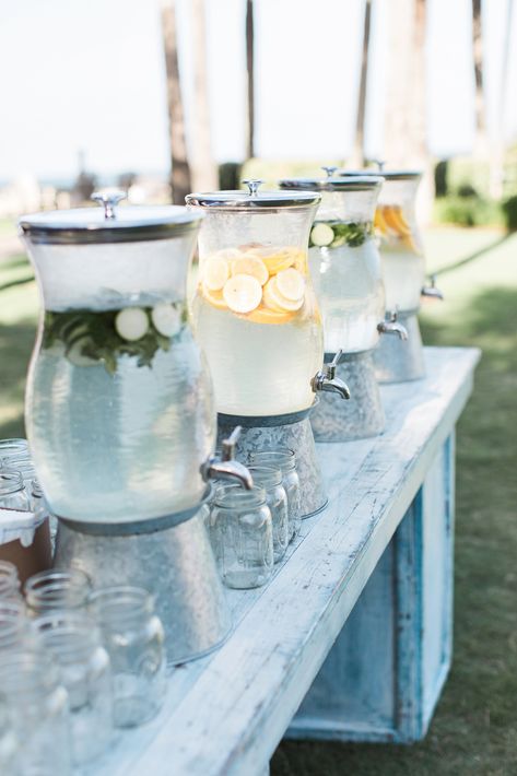 Citrus Water, Water Infusion, Ritz Carlton Wedding, Infused Waters, Ceremony Chairs, Water Station, Food Stations, Chair Decorations, Infused Water