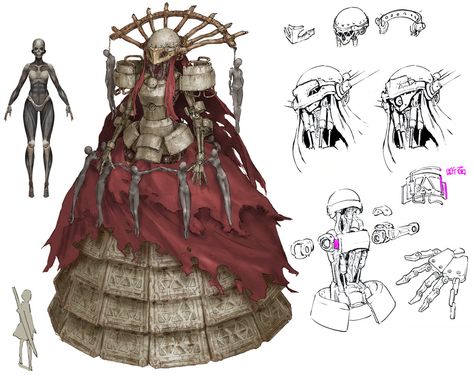 Opera Boss from NieR:Automata Nier Automata Game, Robot Drawing, 다크 판타지, Nier Automata, Game Concept Art, Monster Design, Game Inspiration, Character Design References, Creature Design