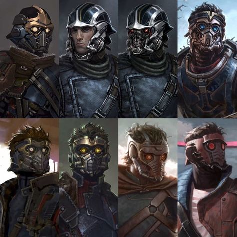 Star Lord MCU concept art Nova Marvel Concept Art, Star Lord Concept Art, Futuristic Cowboy Concept Art, Futuristic Mask Concept Art, Star Lord Art, Avengers Concept Art, Star Lord Mask, Star Lord Helmet, Star Lord Comic