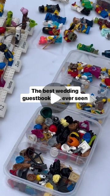 Lego Guest Book, Lego Guest Book Wedding, Lego Wedding Ideas, Octonauts Characters, Lego Wedding, Bicycle Wedding, Lego Lovers, Lego Minifigs, Marriage Goals