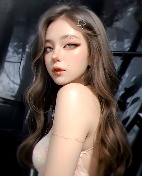 Kpop Ship Edits Realistic, Hair Manip Tutorial, Manip Edit Resources, Jennie Photoshop Edit, Tokio Hotel, Dark Fantasy, New Era, Fantasy Art, Blush