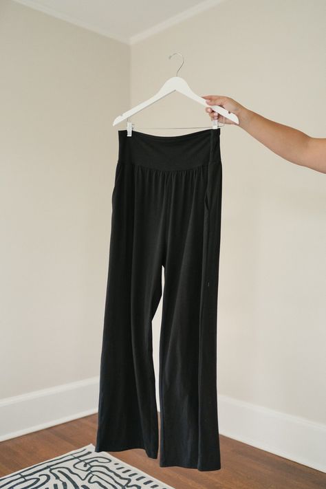 4 Way TO style Wide Leg Yoga PantsI fell in love with this under $30 pair of yoga pants a few months ago. They are the softest, silkiest fabric, and I've been wearing them repeatedly. I think they run generously, and I took my usual XL. Here is a similar style available up to 7X! They also come in a few other styles; specifically, a jogger, which I've heard is great for more petite lengths. If you purchased them or have a similar style laying around, here are a few ideas to style them. The Black Wide Leg Yoga Pants Outfit, Jersey Wide Leg Pants Outfit, Black Wide Leg Lounge Pants Outfit, Wide Yoga Pants Outfit, Align Wide Leg Outfit, How To Dress Up Yoga Pants Outfits, Straight Leg Yoga Pants Outfit, Wide Leg Yoga Pants Outfit Casual, Black Wide Leg Yoga Pants