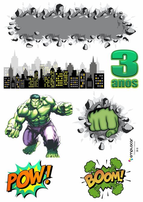 Hulk Cake Topper Printable, Hulk Cake Topper, Baby Minnie Mouse Cake, Hulk Theme Party, Hulk Png, Bolo Hulk, Hulk Birthday Cakes, Hulk Theme, Hulk 4