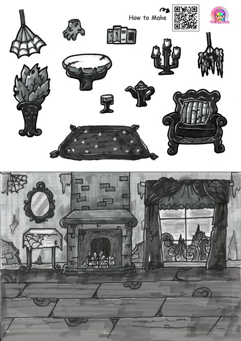 Toca Boca Wednesday Room, Wednesday Addams Paper Doll, Wednesday Paper Doll, Paper Craft Doll, Ideas Toca Boca, Christmas Phone Backgrounds, Parents Bedroom, Paper Dolls Diy, Paper Doll House