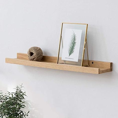 Invisible Shelves, Picture Ledge Shelf, Small Modern Living Room, Long Floating Shelves, Floating Shelves Bedroom, Oak Floating Shelves, Ledge Shelf, Wooden Floating Shelves, Picture Shelves