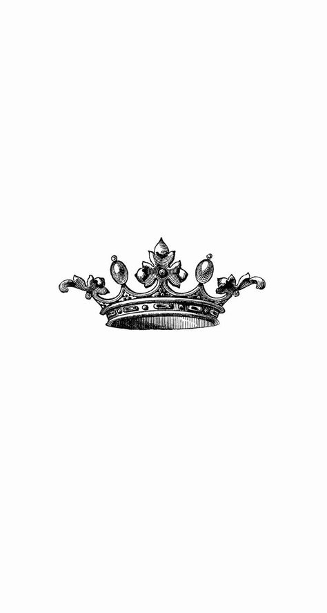 Crown English Crown Tattoo, Crown Illustration Art, Detailed Crown Tattoo, Crown Aesthetic Queens Wallpaper, Simple Crown Tattoo, Tattoo Mafia, Personal Trainer Logo, Simple Crown, Calligraphy Letters Alphabet