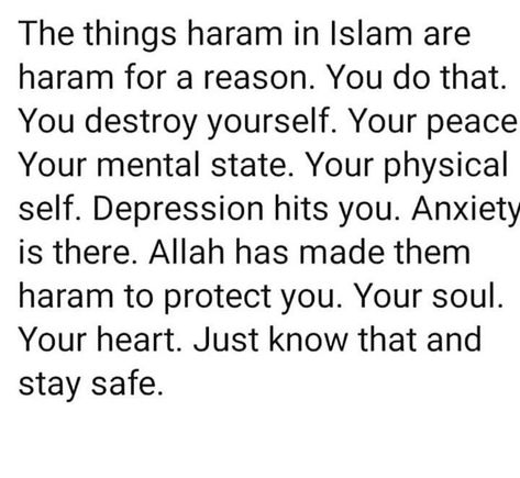 The things haram in Islam are haram for a reason... Haram In Islam, Inspirtional Quotes, Hit Different, Muhammad Quotes, Best Islamic Quotes, Ramadan Quotes, Quran Quotes Love, Islamic Quotes Quran, Islam Facts